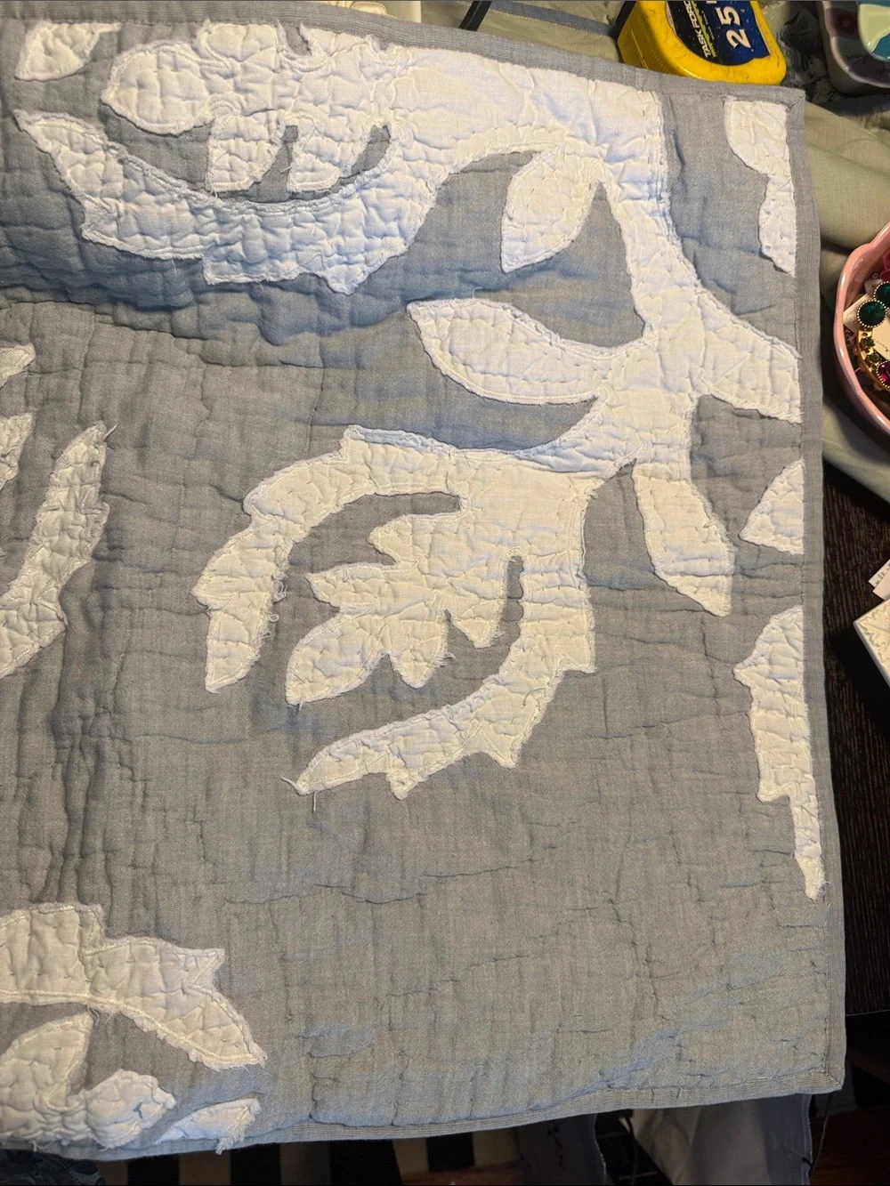 Pottery Barn Obama Quilted Appliqué Standard Sham 20” x 26”